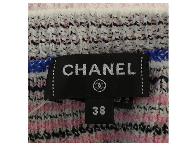 Chaleco de mezcla de cachemira Chanel Rosa Azul - vista 5