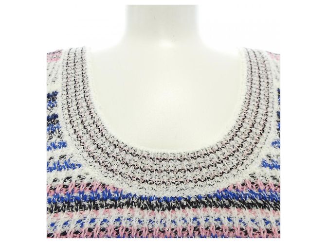 Chaleco de mezcla de cachemira Chanel Rosa Azul - vista 6