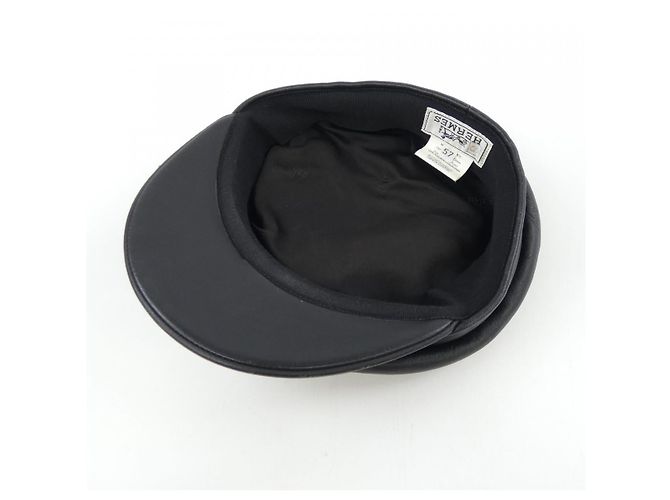 Hermès Boné de pele de cervo Hermes Preto - vista 5