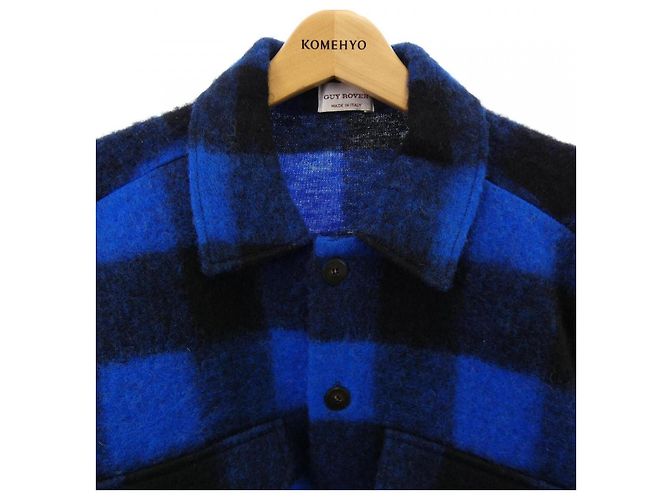 Autre Marque Camicia in cotone Guy Rover Nero Blu - vista 5