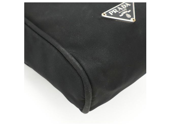 Borsa a tracolla 2 way in nylon e pelle con logo Triangle Prada Nero - vista 3