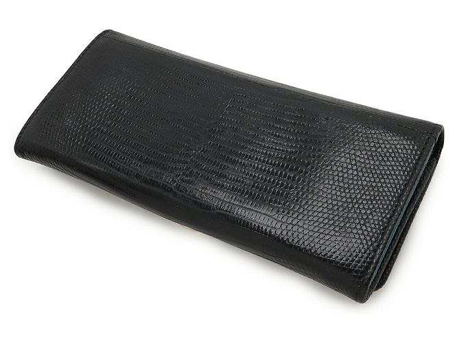 Bulgari Bvlgari Bvlgari Lizard Long Wallet Schwarz - Ansicht 2