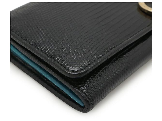Bulgari Bvlgari Bvlgari Lizard Long Wallet Schwarz - Ansicht 3