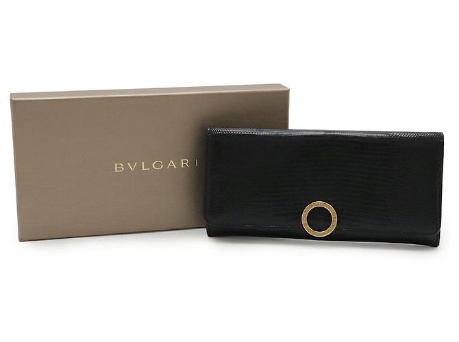 Bulgari Bvlgari Bvlgari Lizard Long Wallet Schwarz - Ansicht 9