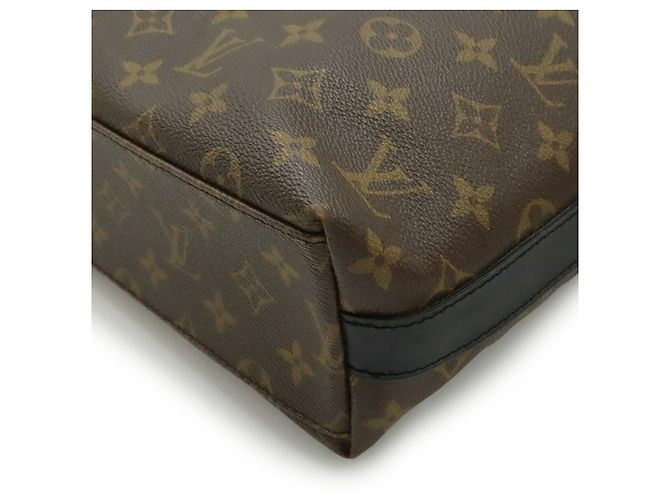 Borsa tote Louis Vuitton Monogram Macassar borsa a tracolla 2way Marrone Nero - vista 3