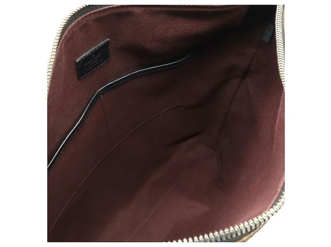 Borsa tote Louis Vuitton Monogram Macassar borsa a tracolla 2way Marrone Nero - vista 7