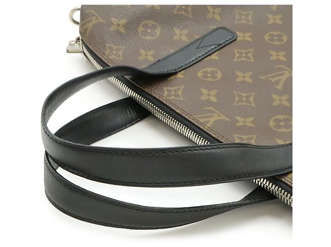 Borsa tote Louis Vuitton Monogram Macassar borsa a tracolla 2way Marrone Nero - vista 8