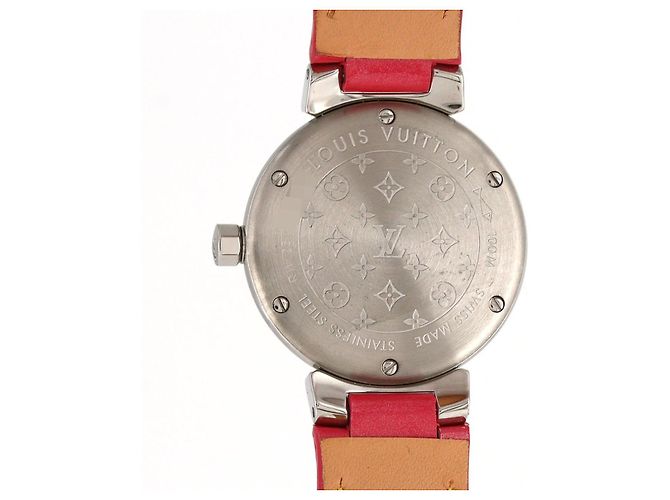 Louis Vuitton Tambour aus Edelstahl Pink - Ansicht 6