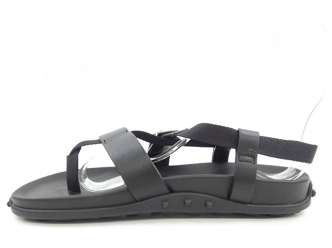 Hermès Sandali Hermes Ribbon in pelle di vitello Nero - vista 2