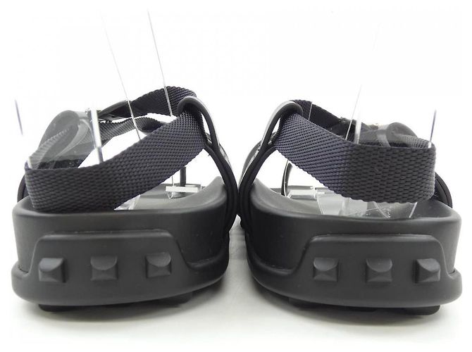 Hermès Sandali Hermes Ribbon in pelle di vitello Nero - vista 5