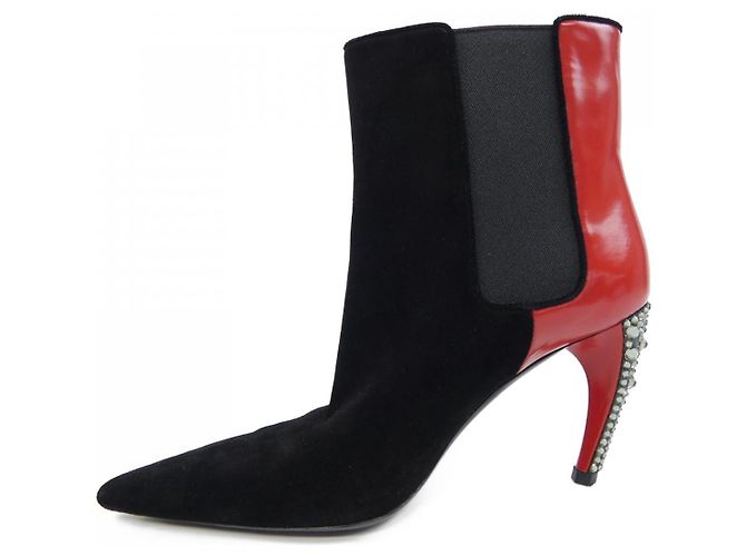 Stivali Louis Vuitton Nero Rosso - vista 2