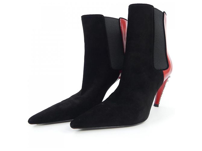 Stivali Louis Vuitton Nero Rosso - vista 3