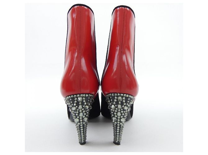 Stivali Louis Vuitton Nero Rosso - vista 5
