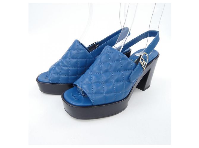 Sandali Chanel G45567X01000 Blu - vista 3