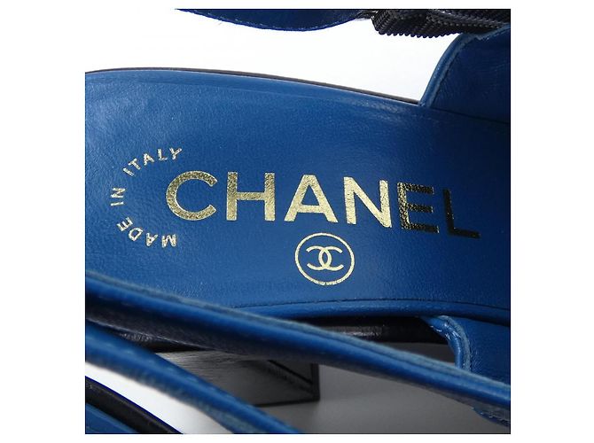 Sandali Chanel G45567X01000 Blu - vista 6