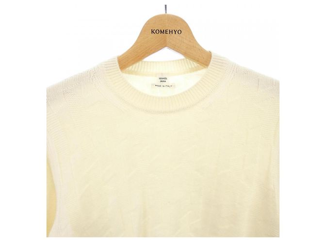 Hermès Hermes H Motiv Strickware 34 Beige - Ansicht 5