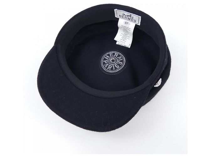 Hermès Hermes CABOURG ZOUAVES ET DRAGONS57 Cap Schwarz - Ansicht 5