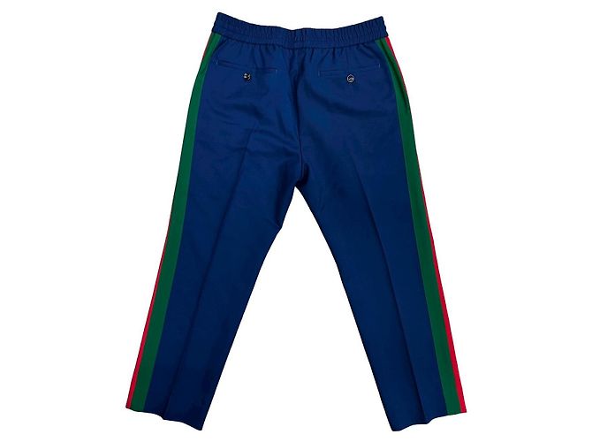Pantalones de lana y mohair Gucci Azul - vista 2