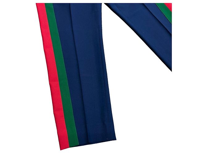 Pantalones de lana y mohair Gucci Azul - vista 4