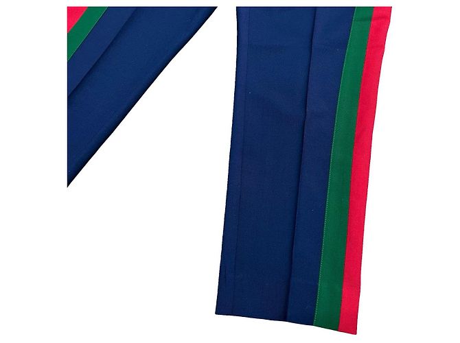 Pantalones de lana y mohair Gucci Azul - vista 5