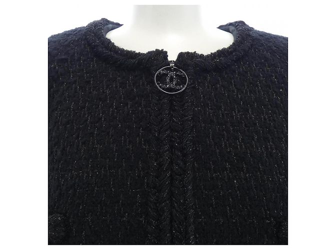 Abrigo de lana Chanel Negro - vista 6