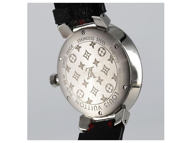Louis Vuitton Tambour Monogramm Edelstahl Quarz Schwarz - Ansicht 7