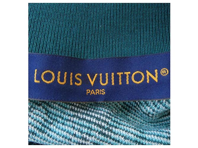 Blouson de punto de algodón gráfico Louis Vuitton Verde - vista 4