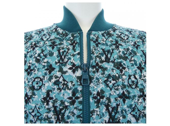 Blouson de punto de algodón gráfico Louis Vuitton Verde - vista 5