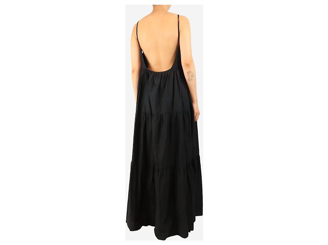 Autre Marque Schwarzes Maxikleid mit Spaghettiträgern - Größe UK 14 - Ansicht 2
