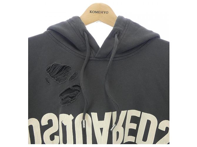 Sweat à capuche en coton Dsquared2 Marron - vue 6