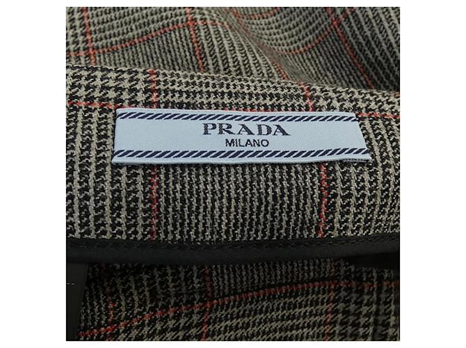 Prada Rock mit Triangle-Logo Braun Schwarz Rot - Ansicht 4