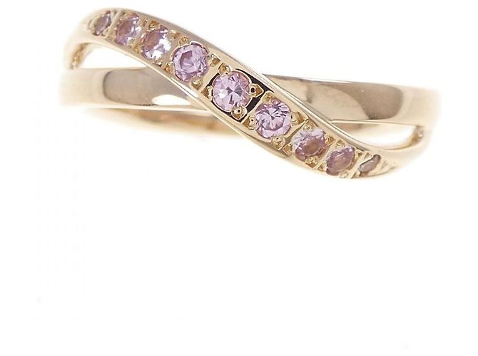 Autre Marque 4°C Synthetischer Saphir Ring Au750 Pink - Ansicht 2