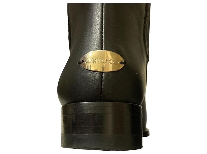 Botas longas de malha combinada Jimmy Choo Preto - vista 11