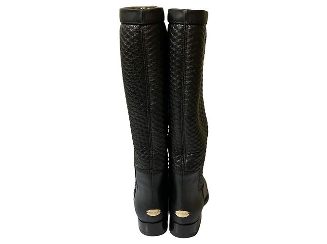 Botas longas de malha combinada Jimmy Choo Preto - vista 4