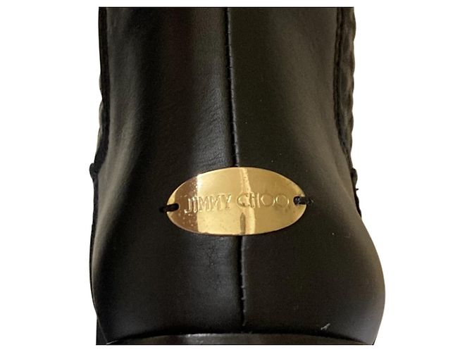 Botas longas de malha combinada Jimmy Choo Preto - vista 7