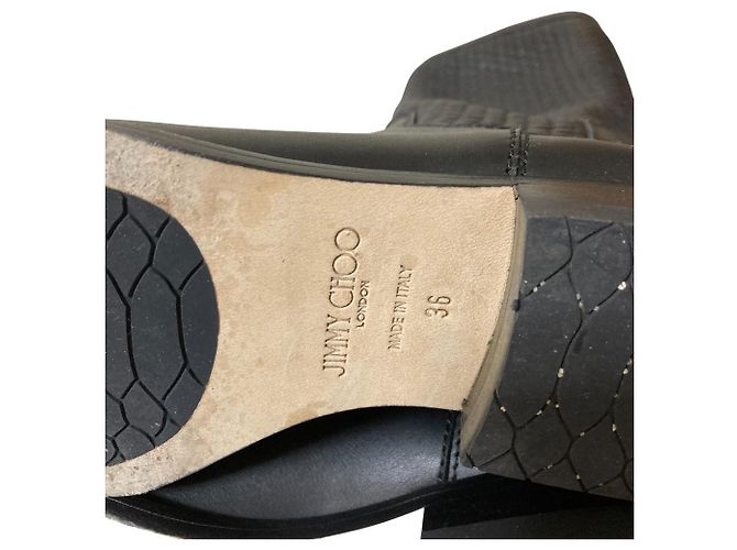 Botas longas de malha combinada Jimmy Choo Preto - vista 9