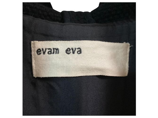Autre Marque Abrigo de lana con capucha evam eva Negro - vista 4