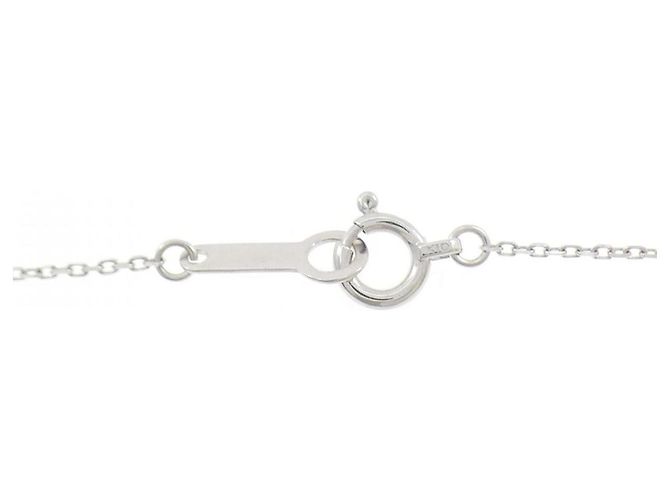 Autre Marque Collana in oro bianco K10 con topazio bianco e pietra di luna 4°C Argento - vista 5