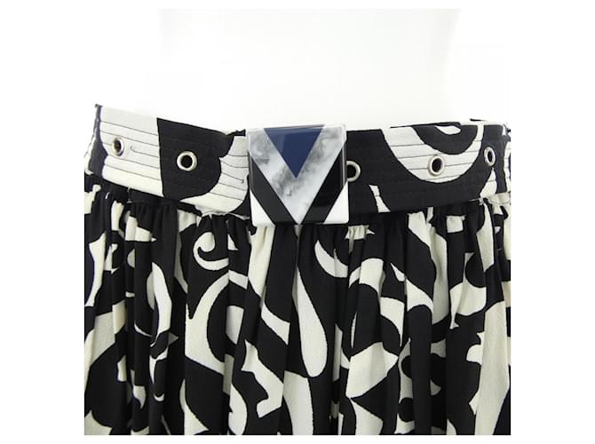 Falda Louis Vuitton Negro Blanco - vista 7
