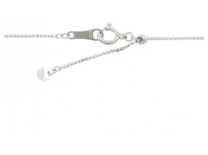 Autre Marque Collana in oro bianco Au750, calcedonia e diamante Argento - vista 5