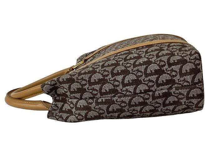 Borsa a mano Christian Dior Trotter Canvas Leather Marrone Beige - vista 6