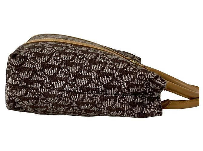 Borsa a mano Christian Dior Trotter Canvas Leather Marrone Beige - vista 7
