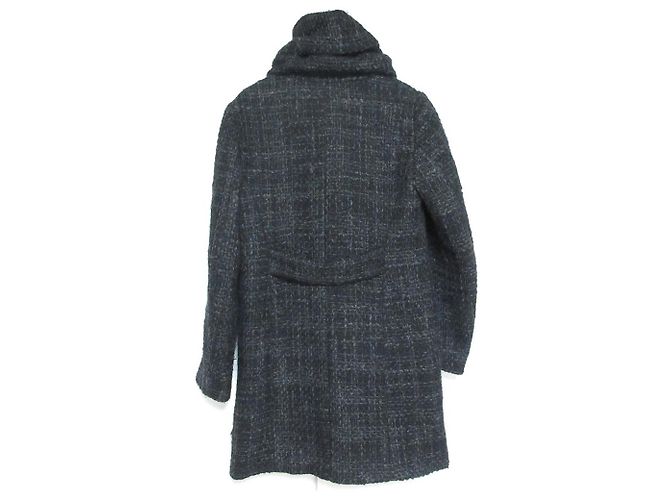 Autre Marque Abrigo de Tweed Long DES PRES Castaño Negro - vista 2
