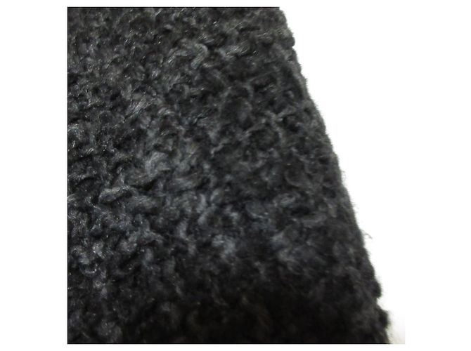 Autre Marque Abrigo de Tweed Long DES PRES Castaño Negro - vista 3