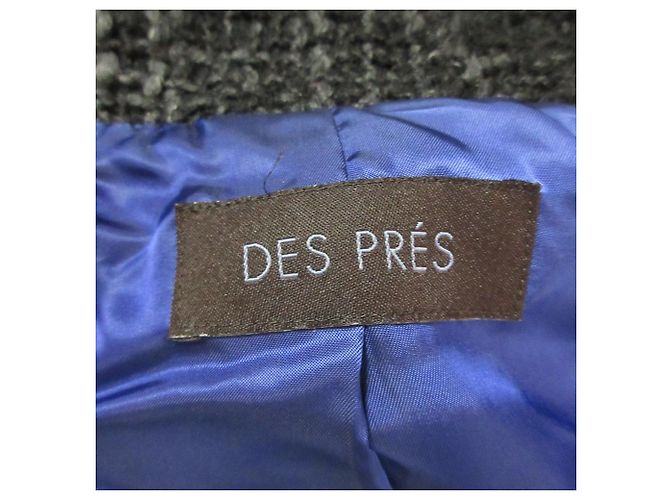 Autre Marque Abrigo de Tweed Long DES PRES Castaño Negro - vista 5