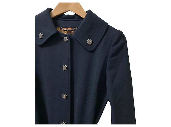 Dolce & Gabbana Abrigo de lana con cinturón Dolce&Gabbana Azul Azul marino - vista 2