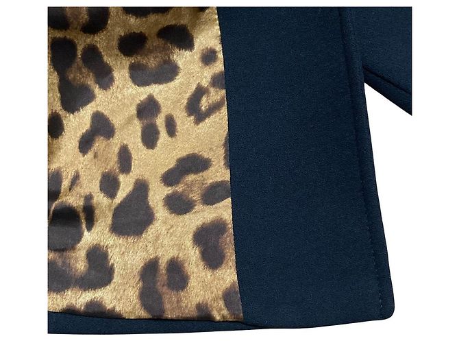 Dolce & Gabbana Abrigo de lana con cinturón Dolce&Gabbana Azul Azul marino - vista 6