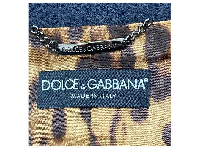 Dolce & Gabbana Abrigo de lana con cinturón Dolce&Gabbana Azul Azul marino - vista 7
