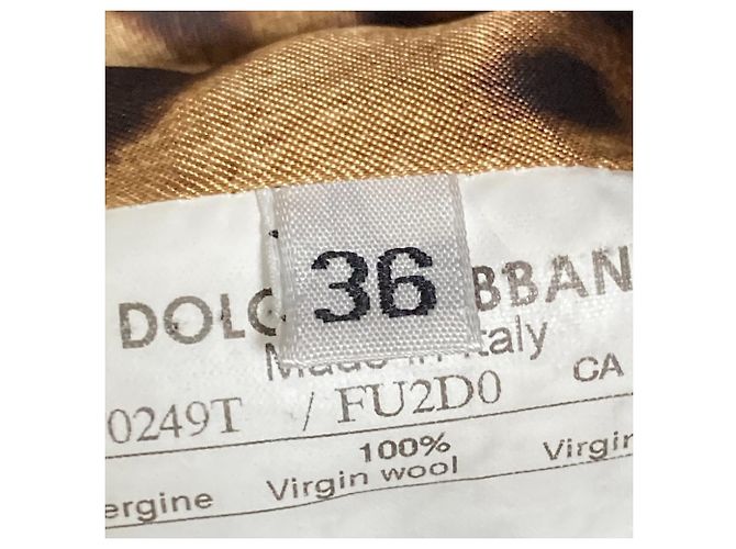 Dolce & Gabbana Abrigo de lana con cinturón Dolce&Gabbana Azul Azul marino - vista 8