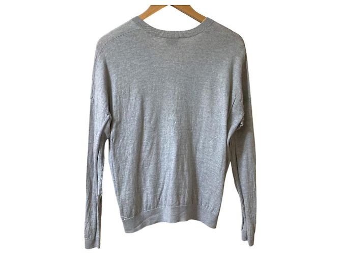 Suéter de punto con cuello en V Acne Studios Castaño - vista 2